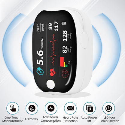 [Official Store] Bikenda® GlucoSense Laser Blood Glucose Monitoring Device ✅for Blood Sugar, Blood Oxygen Saturation, and Blood Pressure Measurement👍🏻 99.9% Accuracy